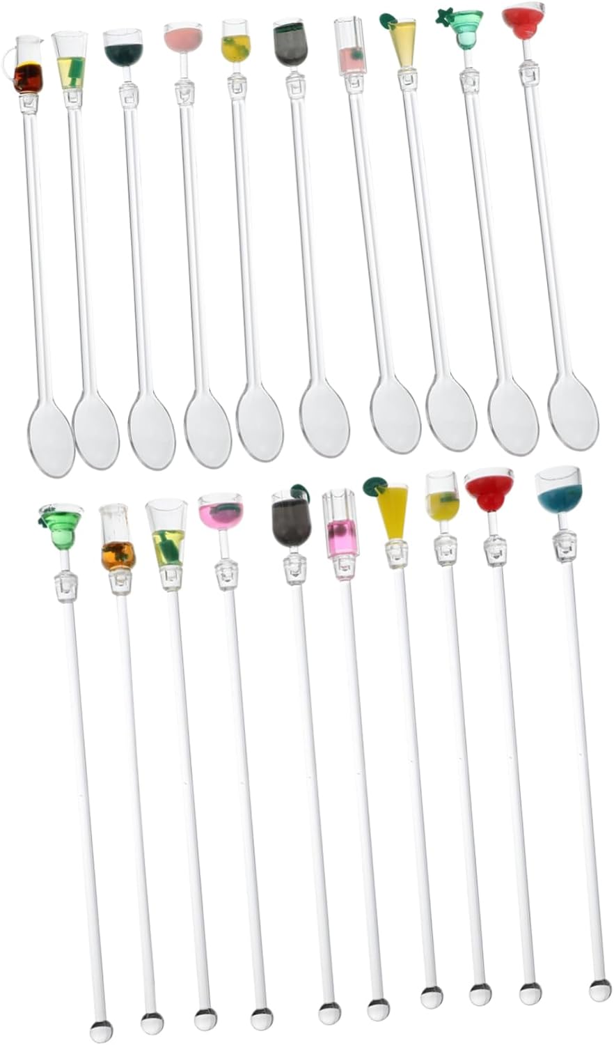 20pcs Creative Acrylic Drink Mixers Stir Sticks for Bar Lemonade Iced Tea Stirrer