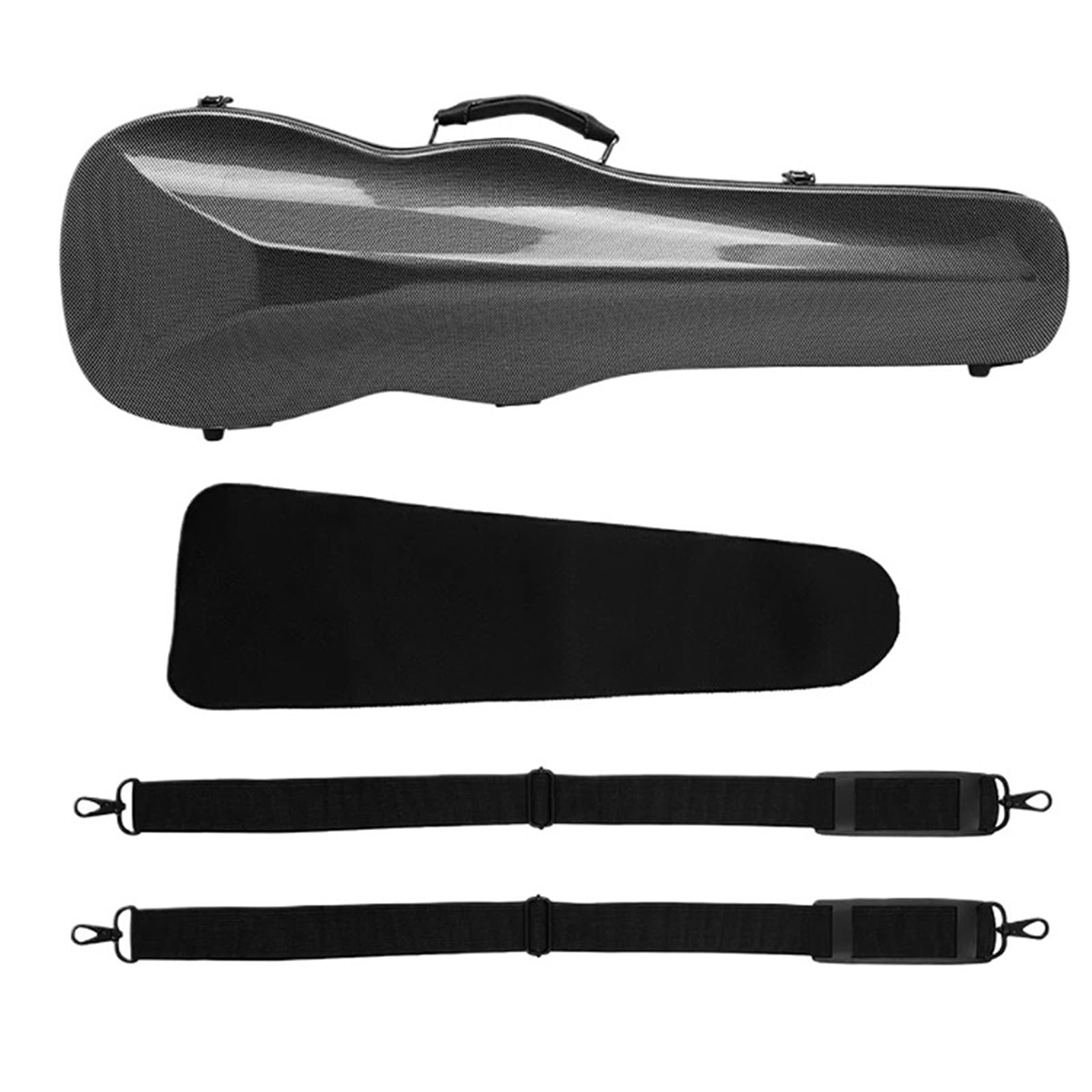 Étui for violon en fibre de carbone 4/4 3/4 | Hygromètre à double épaule avec sac triangulaire