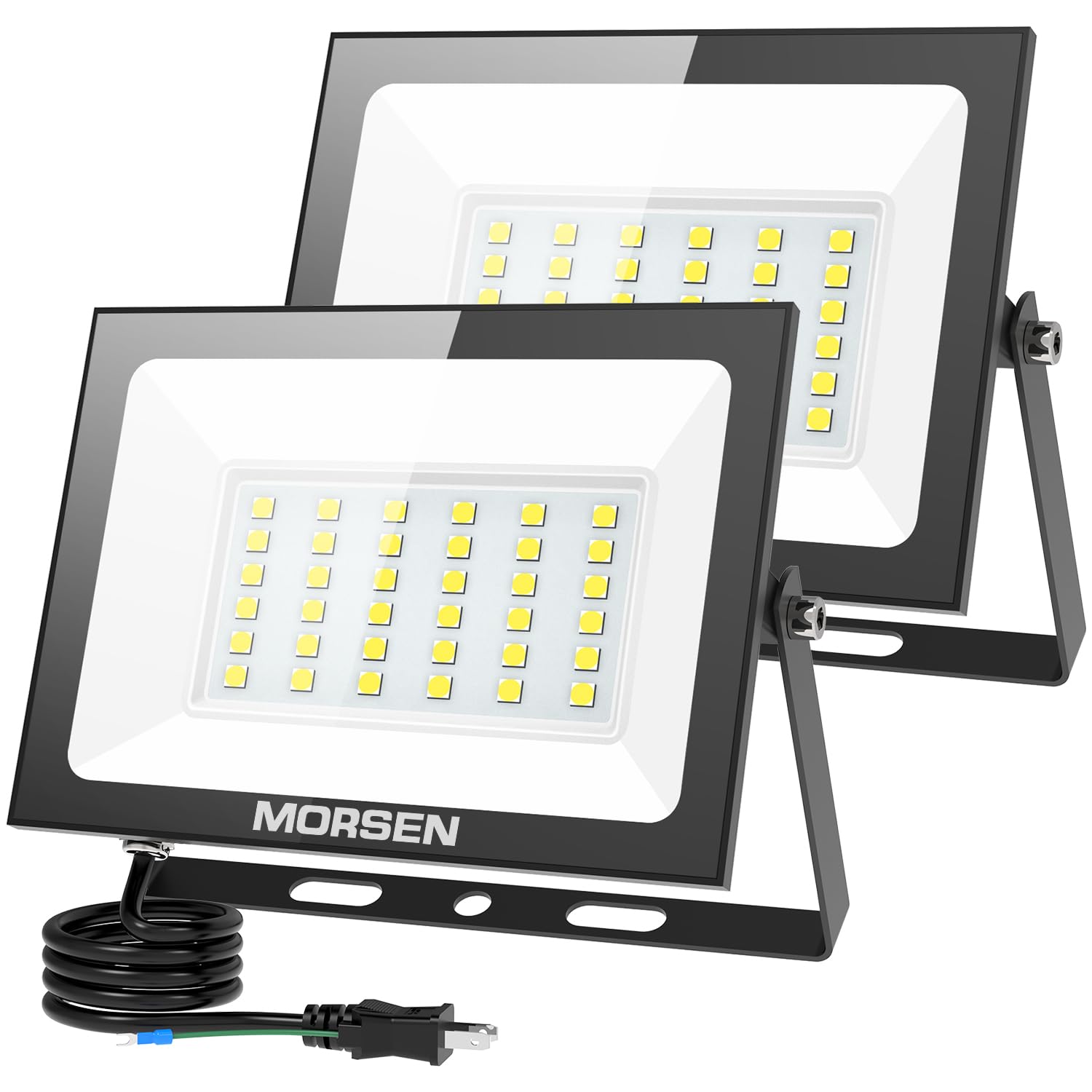 Amazon.co.jp: MORSEN 投光器 40W 2セット led投光器 5000LM 6500K 極 