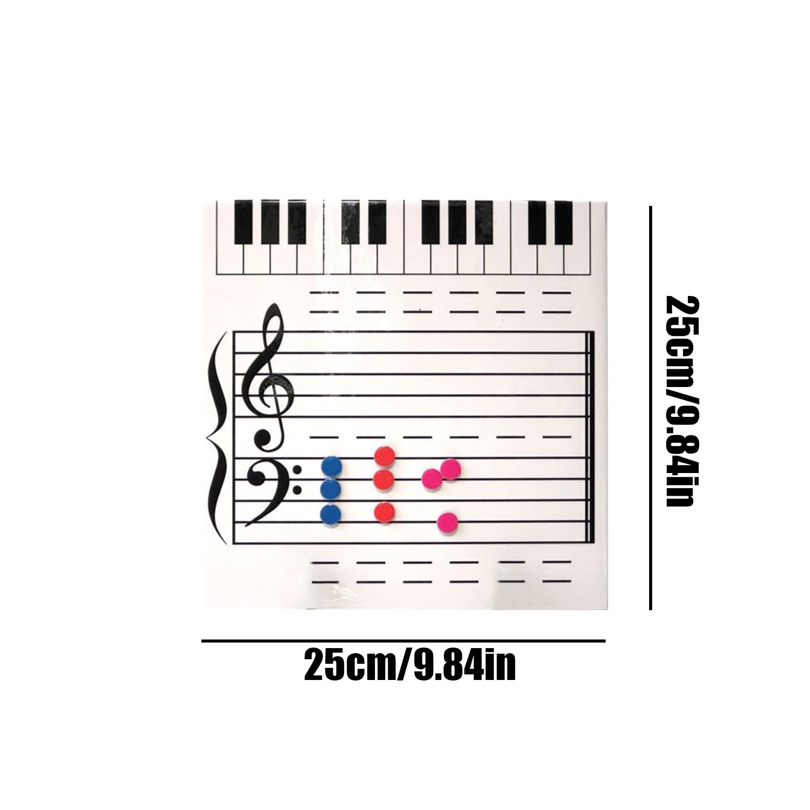 Trocken abwischbare Tafel für Musiknoten – doppelseitig, magnetisch, mit Marker, für Klassenzimmer und Lehrer, tragbares Whiteboard für Musiker und Chora