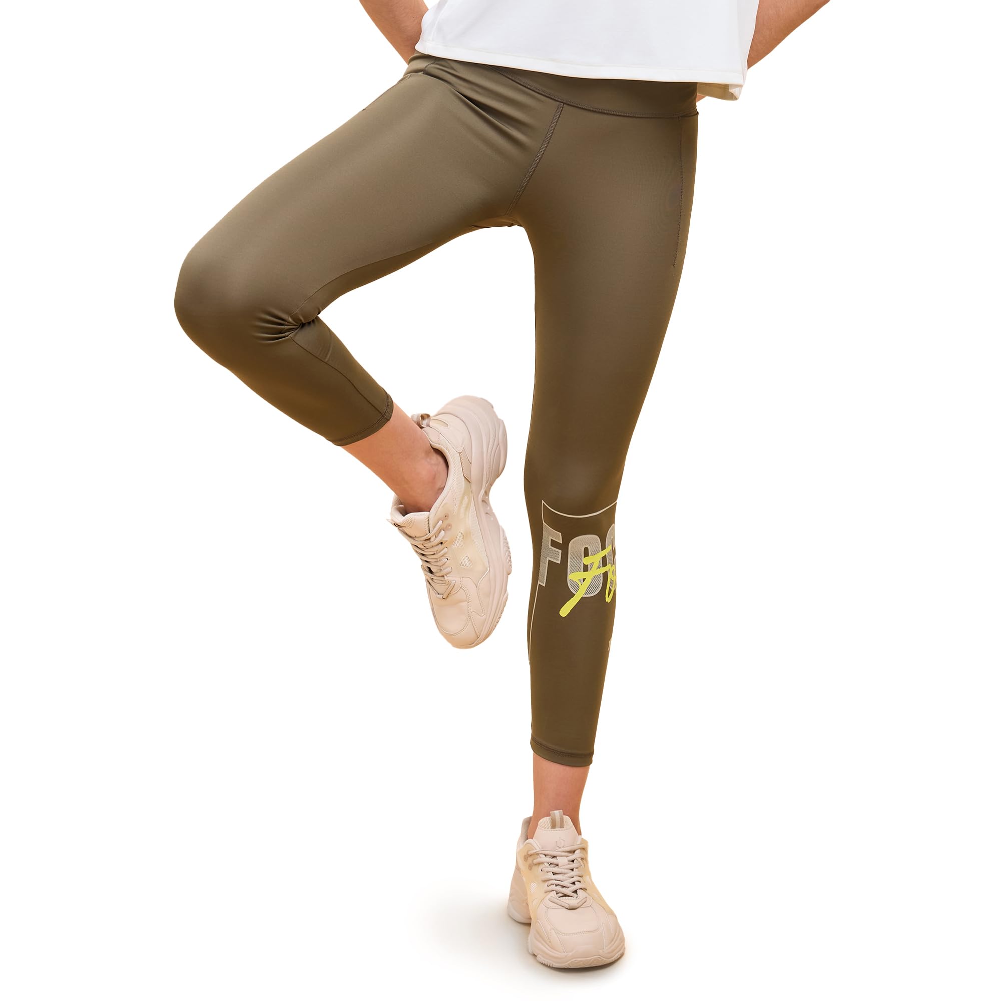 enamor High Rise 7/8th Length Elasticated Waist Calm Legging for Women - Hugged Fit, Quick Dry, Antimicrobial - A606-picture-24