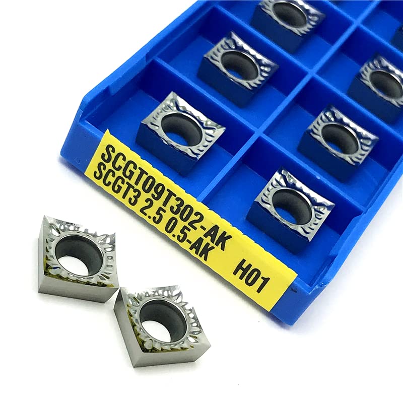 SCGT09T302 SCGT09T304 SCGT09T308 AK H01 Aluminum Inserts Cutting Tool Internal Turning Tool Aluminum Lathe Inserts(SCGT09T302 AK H01)
