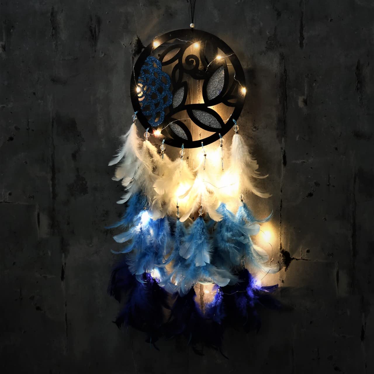 Artle Media LED Light Design Dream Catcher for Love, Wall Hanging, Car Hanging, Home Décor, Bedroom, Gift, Party, Couple, Decoration,Valentine Day, Decorative (20X50 Cm Large)-image-35