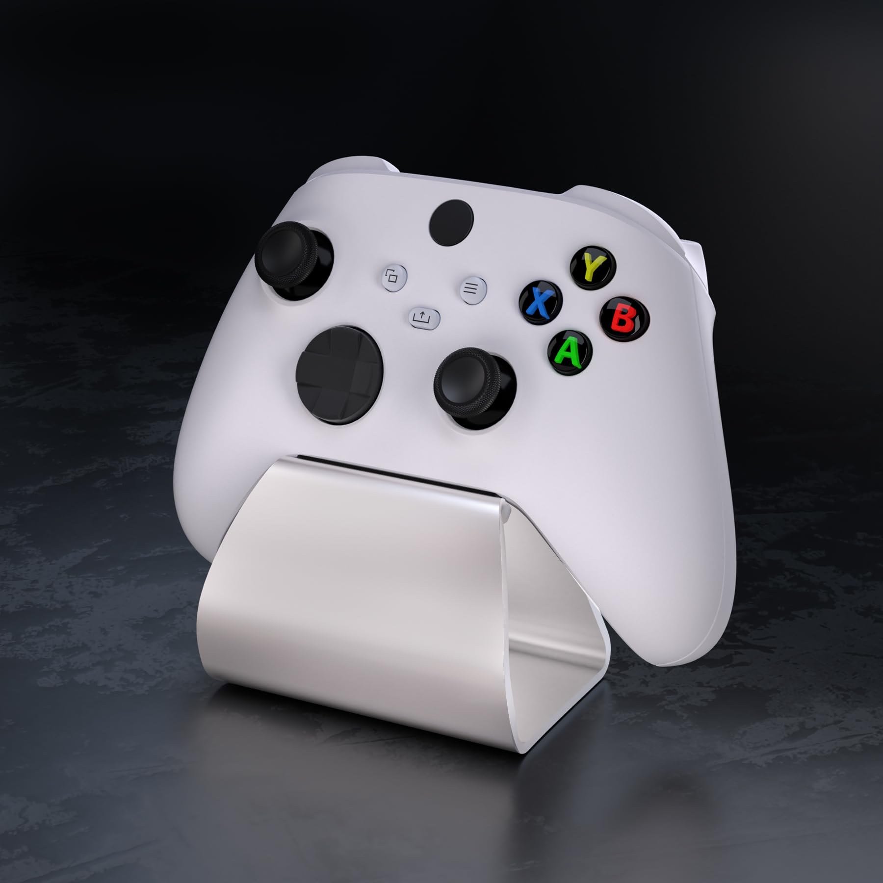 playvital Supporto Metallo per ps5/Edge Controller,Porta Joystick per ps4,Stand-AL Base Universale da Tavolo per Xbox Series/One X S,per Nintendo Switch Pro Joypad-Argento
