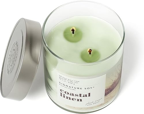Miniatura 2 de Vela perfumada con tapa de Coastal Linen de Signature Soy
