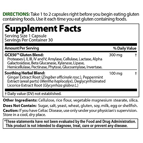 Healthy Digestives Gluten Cutter Enzyme Formula - Helps Improve Your Bodies Gluten Digestion and Assist in Breaking Down Wheat, Dairy and Other Grains - Capsules - 30 Servings - Image 4
