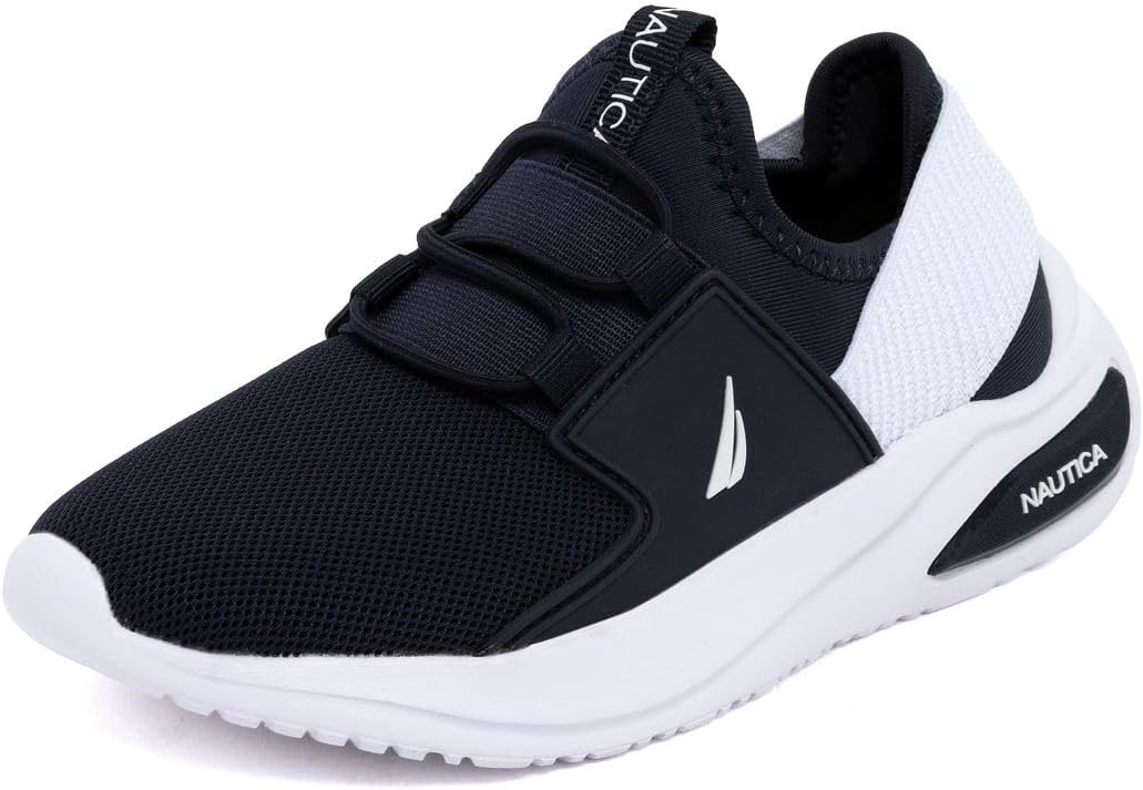 Nautica Kids Athletic Slip-On Sneakers – Comfortable Bungee Running Shoes for Boys and Girls – Stylish and Supportive Footwear for Active Kids (Big Kid/Little Kid/Toddler)