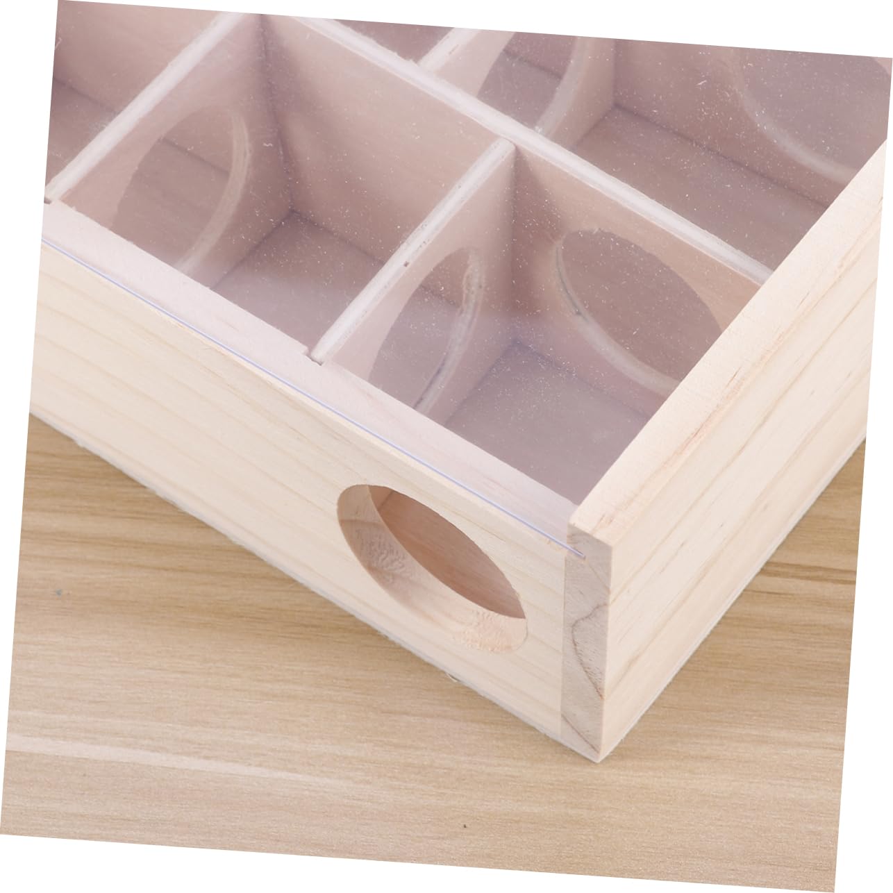 Hamster Holzlabyrinth mit Glasabdeckung für Kleine Haustiere und Aktivität