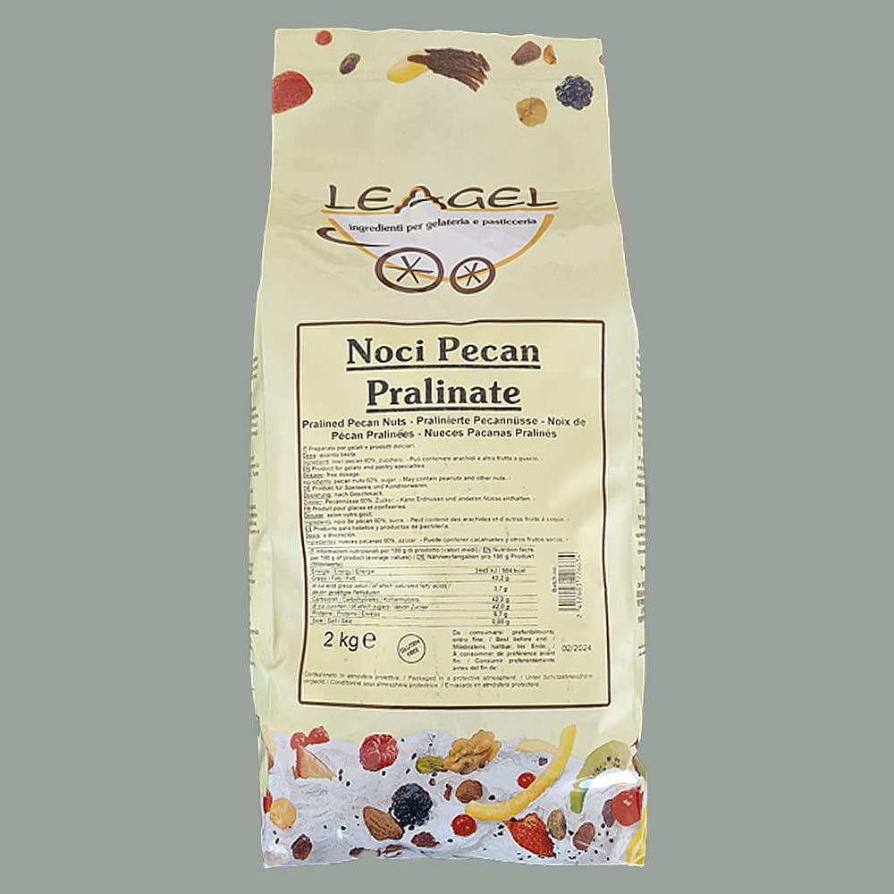 Lucgel Noci Pecan Pralinate Leagel Croccanti e Golose Senza Glutine - 2 Kg -