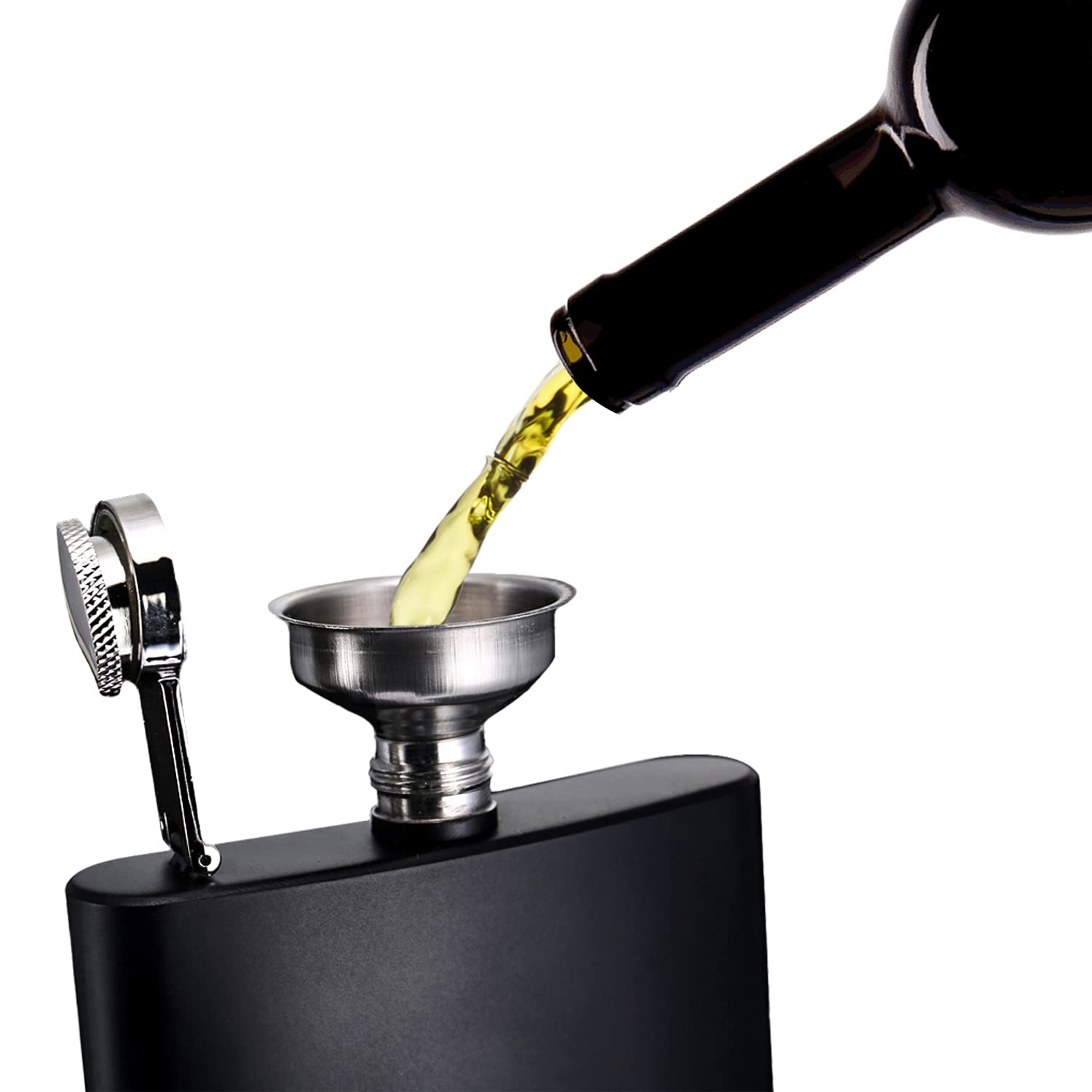 Set of 6, Groomsmen Flask, Personalized Groomsman Gift for Wedding, Customized Engraved 8 oz Hip Flask w Optional Gift Box Custom Steel Stainless Flask for Best Man and Groomsman