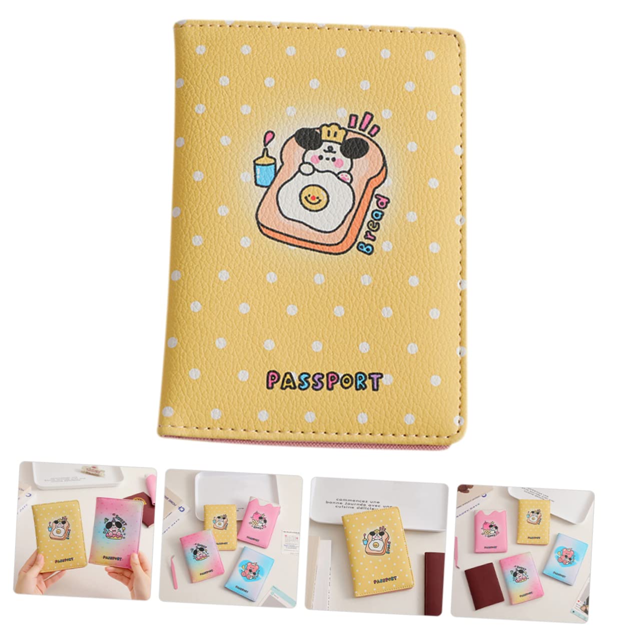 EXCEART 5piezas Cartera De Pasaporte Organizador De Viaje Portátil Múltiples Compartimentos Protector De Documentos Antirrobo RFID para Estudiantes y Viajeros