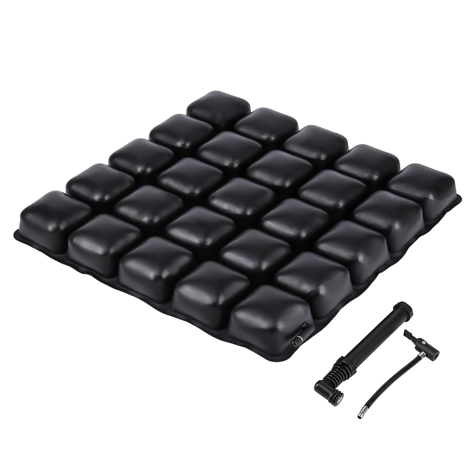 Cojín inflable para asiento de aire, cojín de asiento ajustable para alivio de presión para dolor de coxis y ciática, almohadilla portátil para asiento de aire, para silla de ruedas, coche