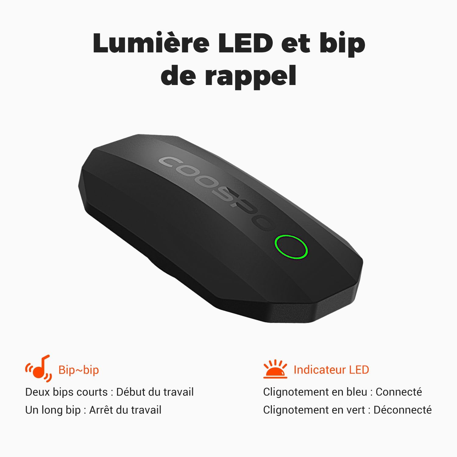 Cardiofréquencemètre COOSPO H9Z - Rechargeable - Bluetooth 5.0 Et ANT+ - Pour Vélo