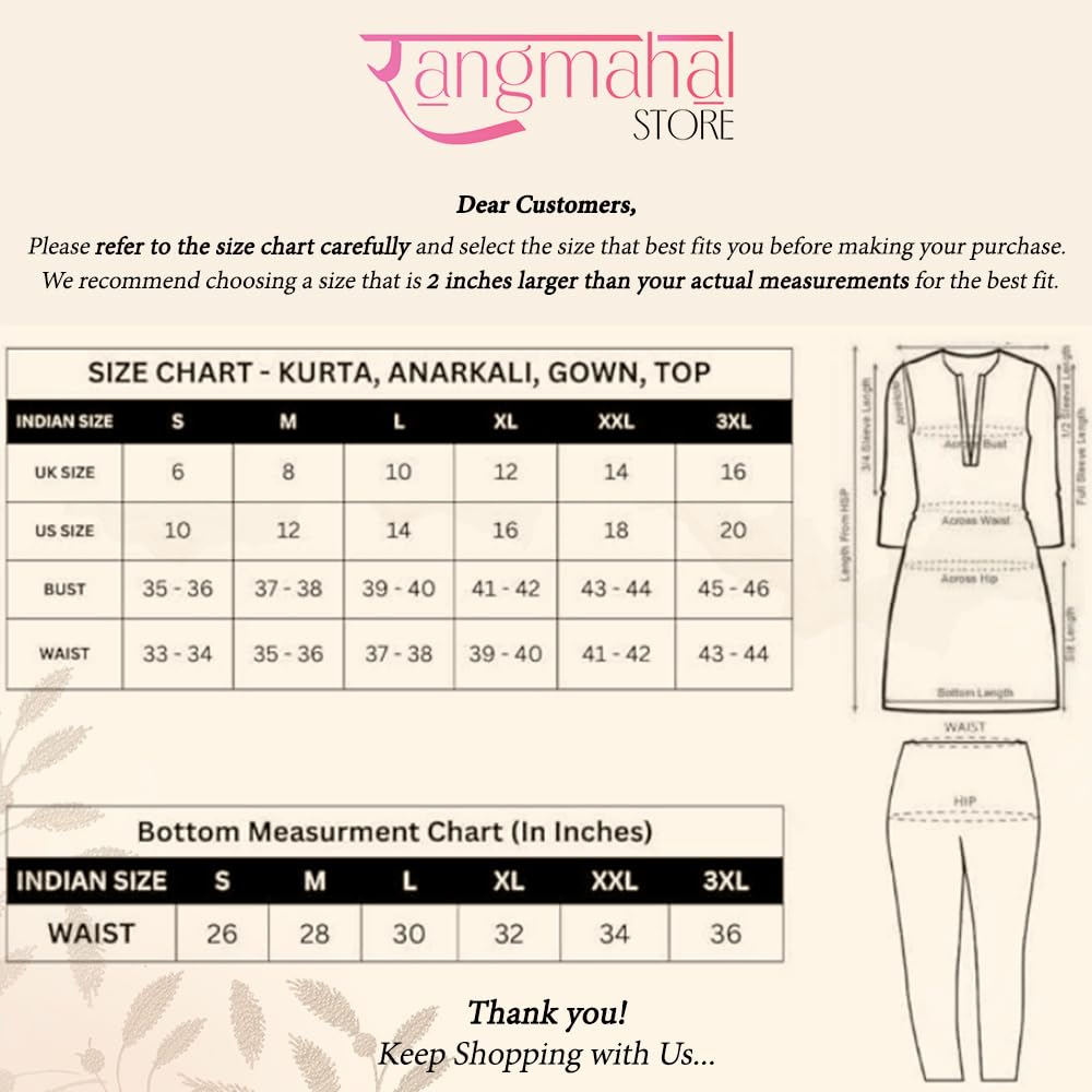 RangMahal Indyjskie damskie spodnie Chinon z jedwabnej tkaniny Kurta i Dupatta Set Heavy Work