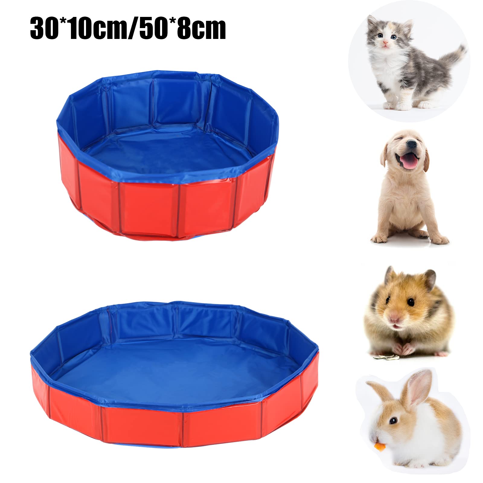 Piscina Pieghevole Per Cani E Gatti | PVC Antiscivolo, Valvola Scarico | 80x50 Cm | Interno/esterno - Foto 5