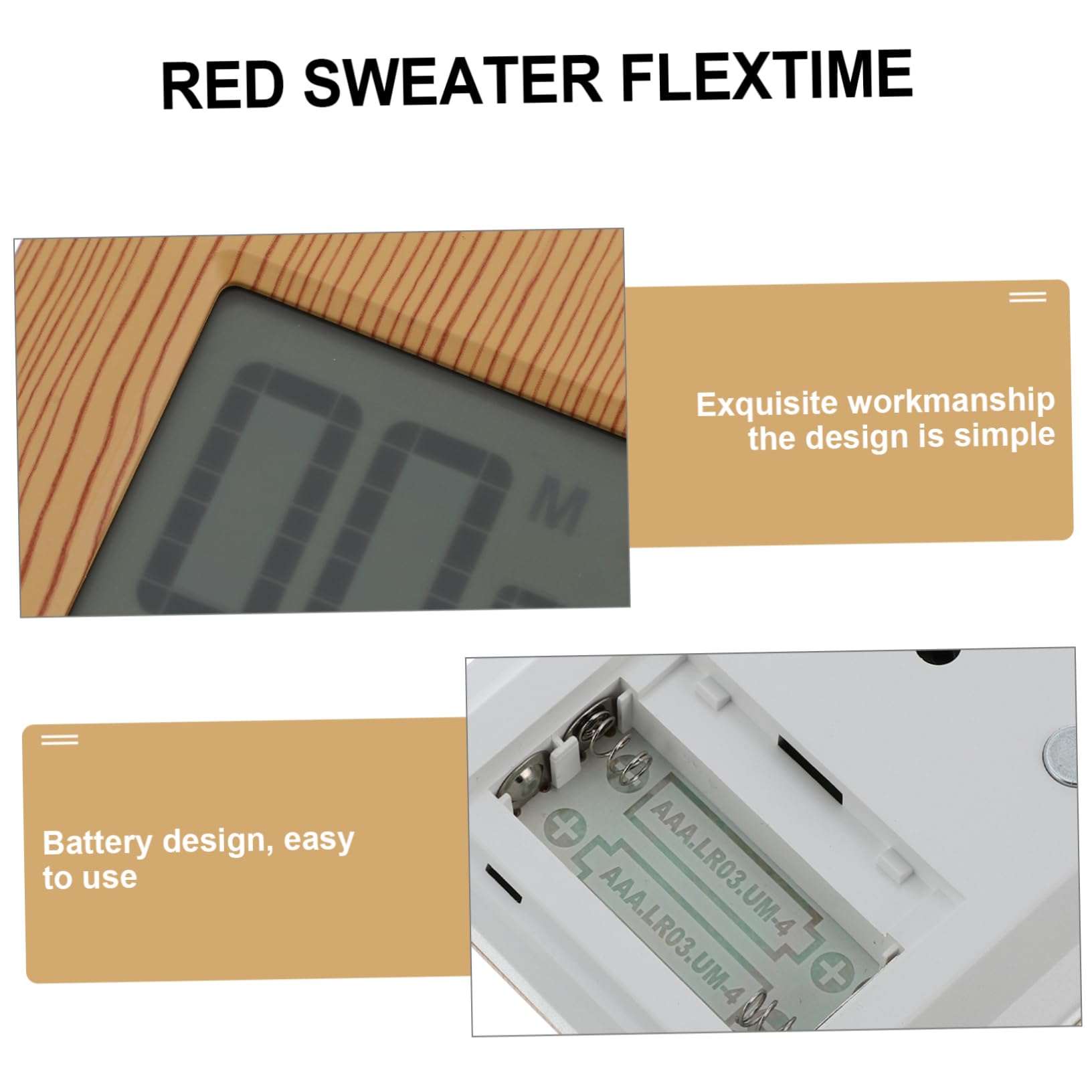 ULTECHNOVO 3pièces Minuteur De Cuisine Touch avec Alarme Chronomètre De Cuisine Pratique pour pour Professeurs Chefs Herbe Facile à Utiliser Magnétique Design Élégant