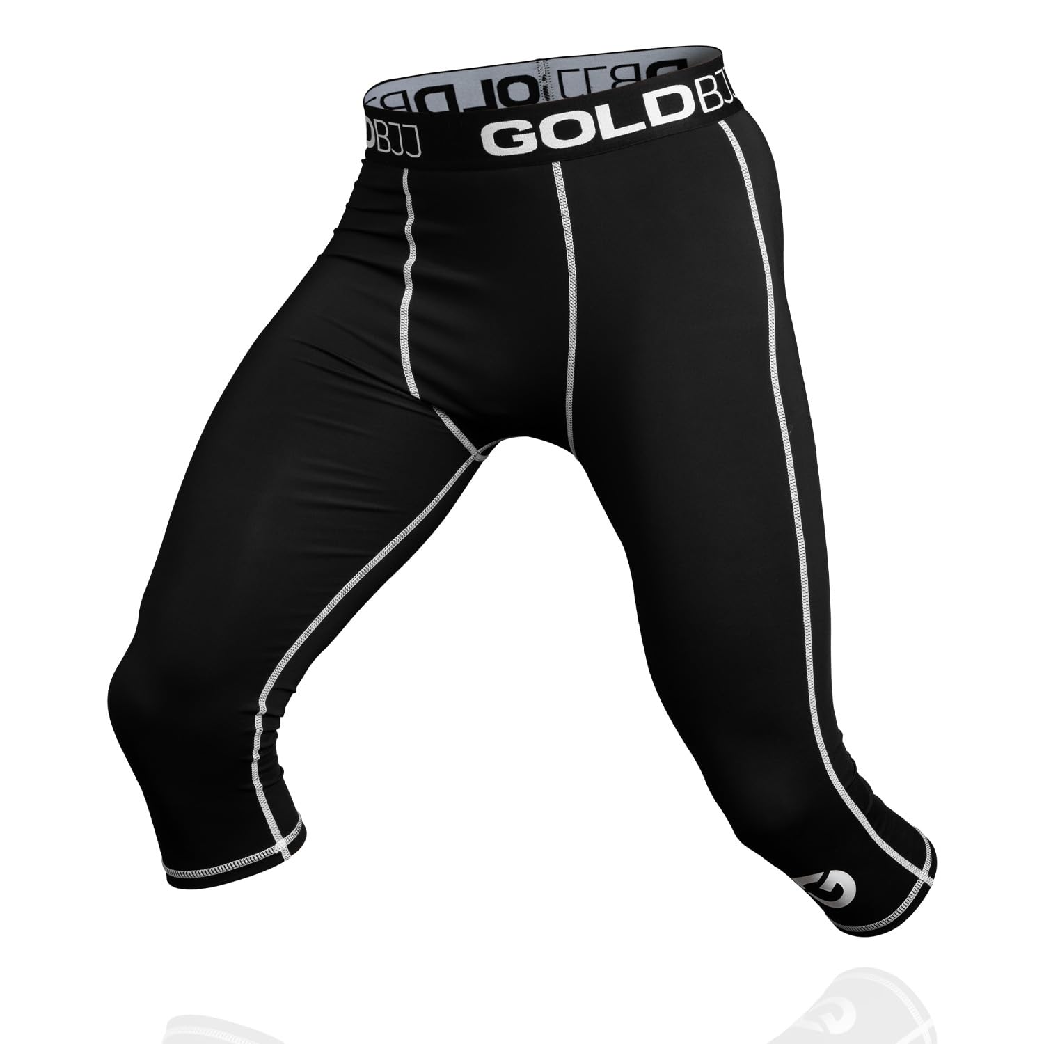 Gold BJJ Jiu Jitsu Spats - Base Layer for Gi and No-Gi Grappling - Martial Arts Pants