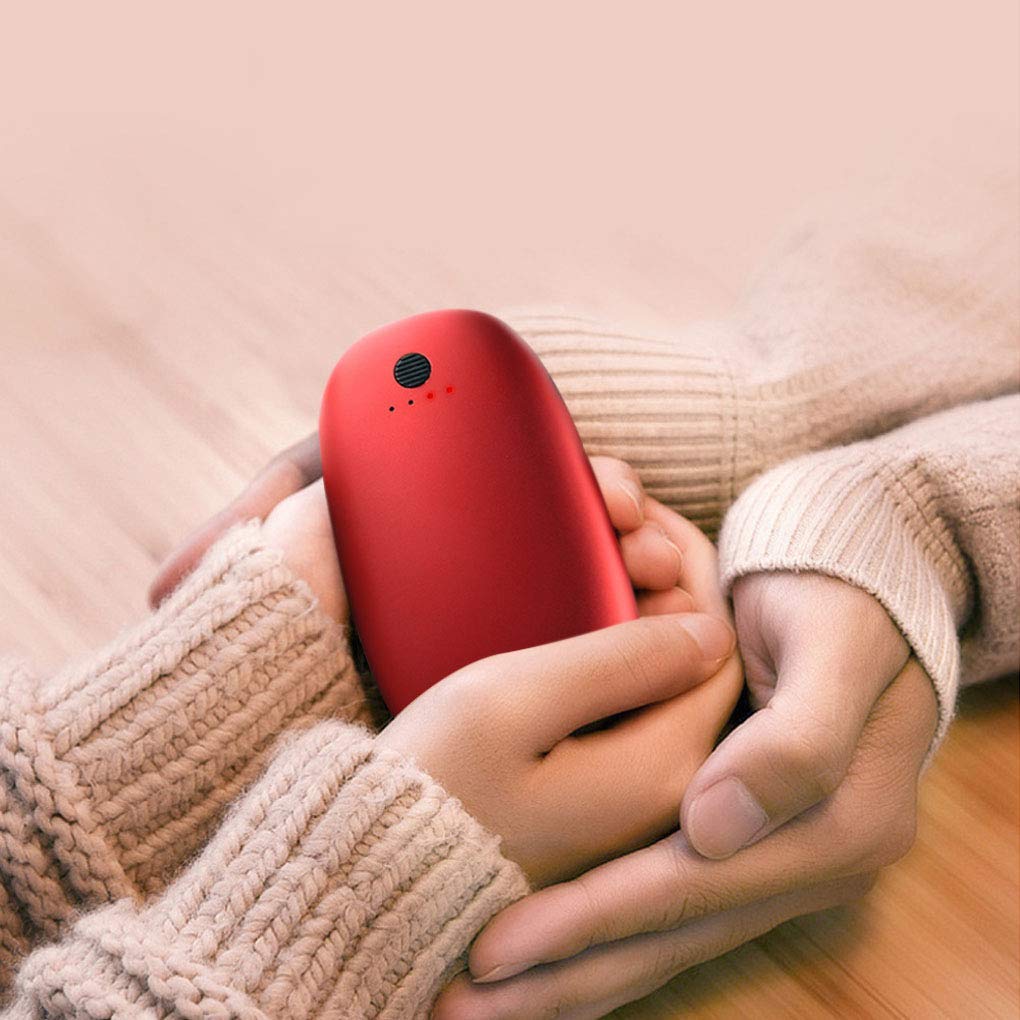 Scaldamani Piccolo e fine Power Bank Scaldamani Ricaricabile Scaldamani Portatile Scaldamani Elettrico Caricabatterie USB Regalo Power Bank Oro Rosa