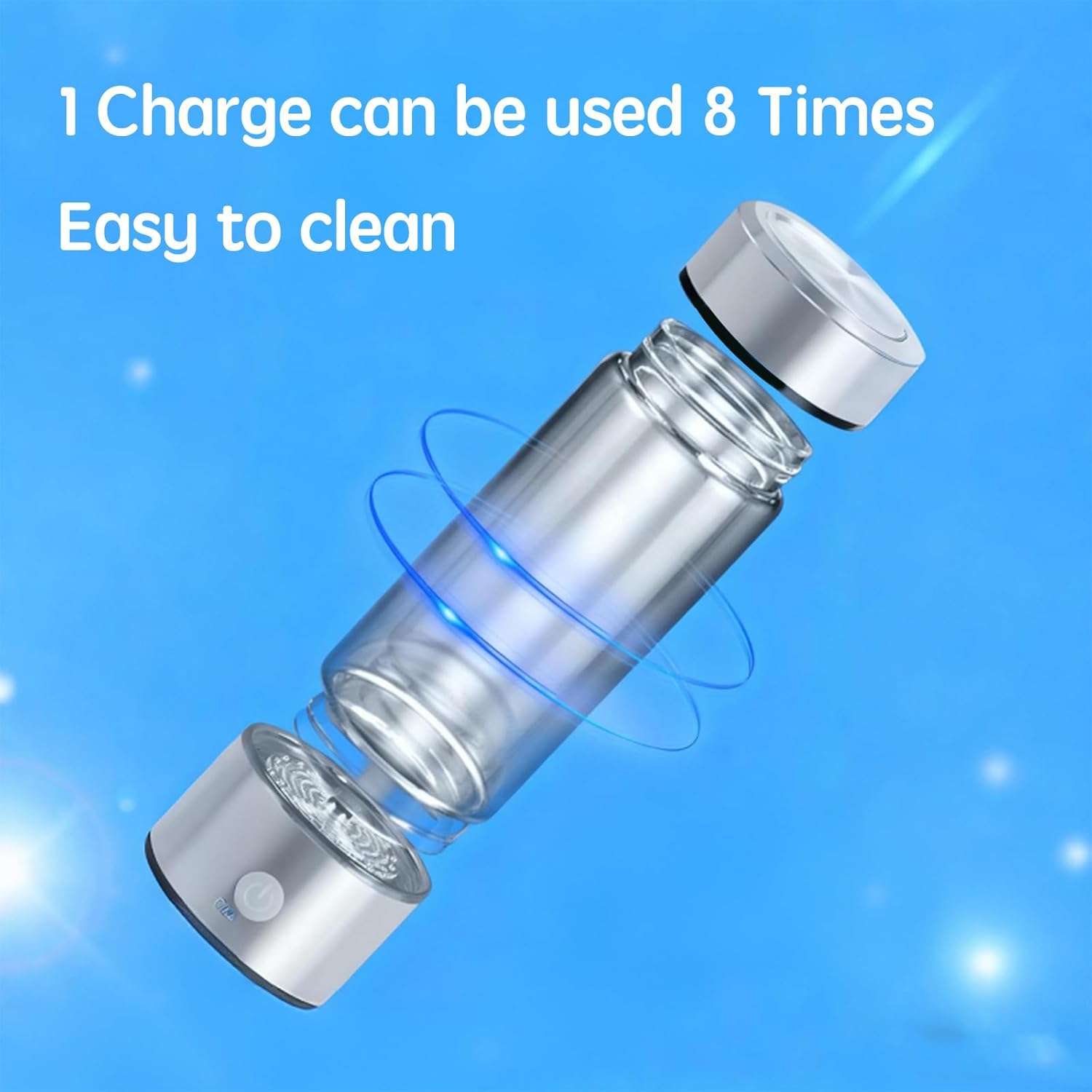 Hydrogen Water Bottle, Powerful Hydrogen Water Generator with SPE/PEM, 14OZ Portable Hydrogen Water Machine, Rechargeable Hydrogen Water Ionizer Machine for Health Support, Home, Travel, Office