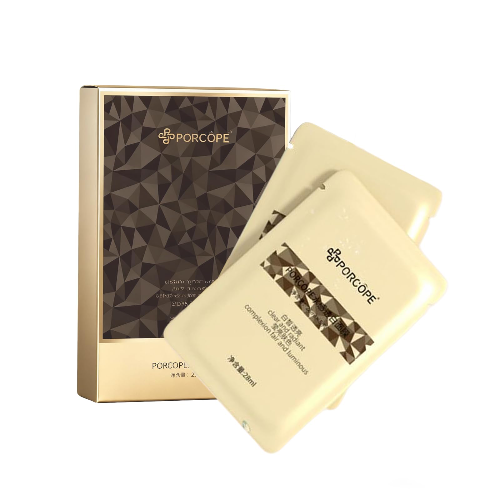 PORCOPE Niacinamide Brighten Moisturizing Sheet Mask - 28gx5 EA Contains Arbutin, Niacinamide, Hyaluronic Acid and Plant Extracts to Improve Dryness and Roughness, Moisturize and Brighten Sheet masks
