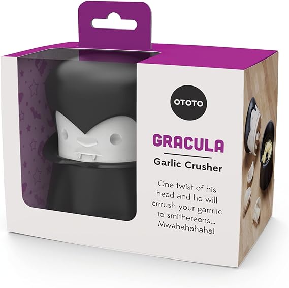 OTOTO Gracula Garlic Grinder Garlic Twister & Peeler Garlic Mincer Tool, Twist Top & Easy
