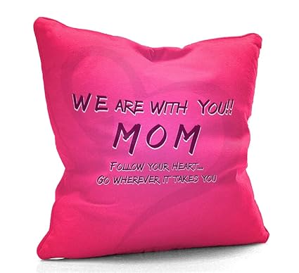 DreamVio Filled Cushion, Pillow for World's Best Mom,Pyari Mumma,Mummy,Gifts for Mom,Grandma on Birthday's & Mother's Day Color : Pink Size : 12 x 12 Inch Design 105