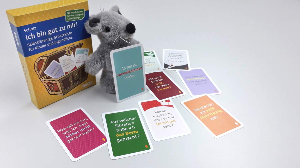Selbstfürsorge-Schatzkiste für Therapie und Beratung: 120 Karten mit 20-seitigem Booklet in stabiler Box, Kartenformat 5,9 x 9,2 cm (Beltz Therapiekarten)