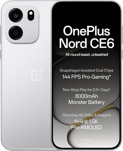 OnePlus Nord CE6 | 8GB+128GB | Lunar Pearl | Snapdragon 7s Gen...