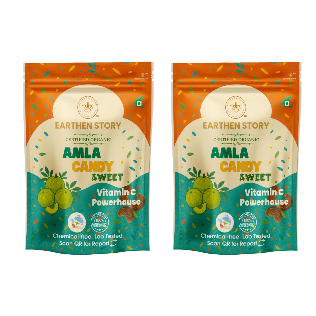 Organic Amla Candy Sweet 400g (2 x 200g) | Dry Gooseberry Rich in Vitamin C | Immunity Booster | Healthy Snack & Mouth Freshener | No Preservatives