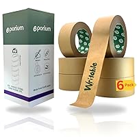 Vista 1 de Cinta de embalaje marrón Cinta de papel biodegradable autoadhesiva Cinta de embalaje ecológica resistente para escribir y sin recubrimiento