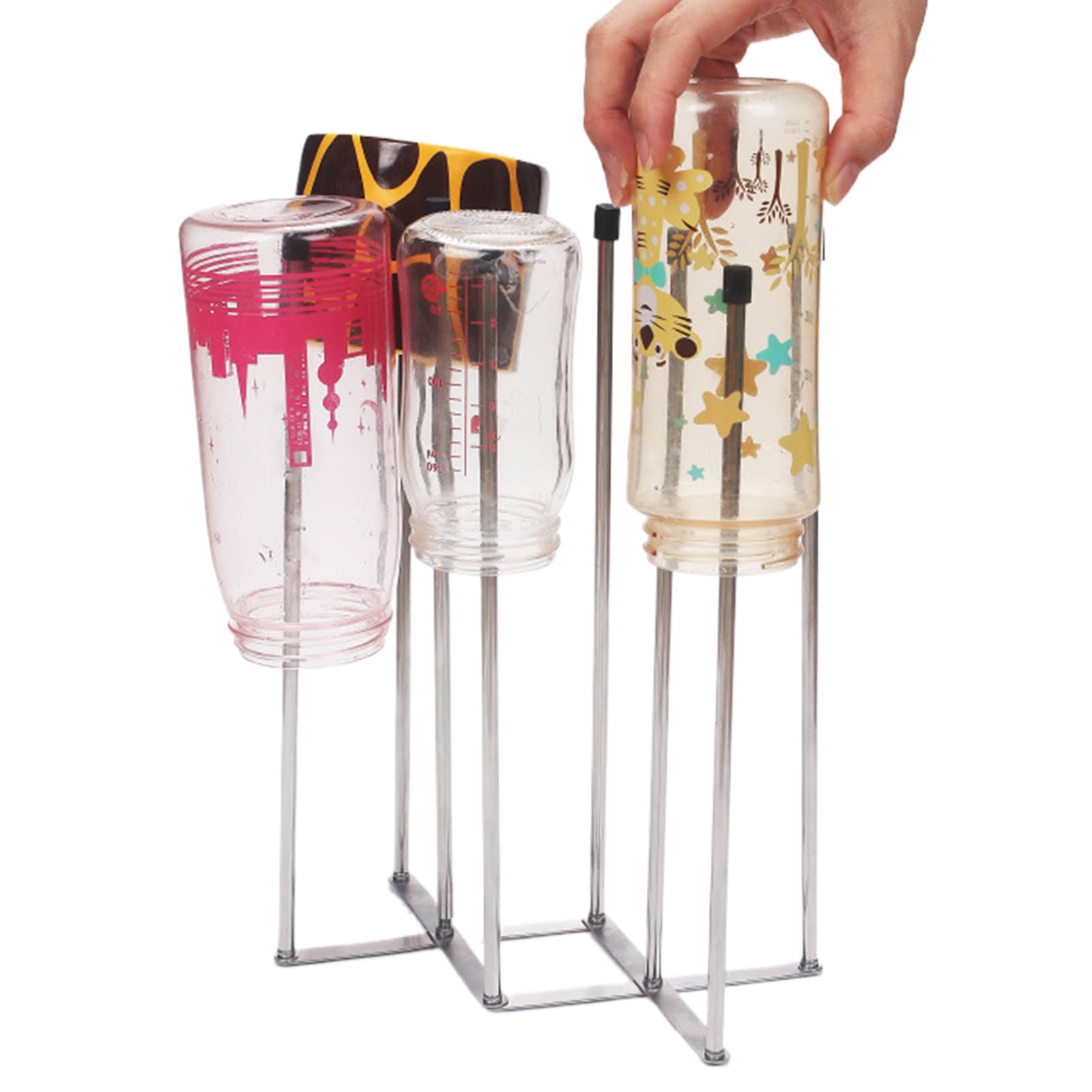 Séchoir à bouteilles haut de gamme support carafe à vin et verres