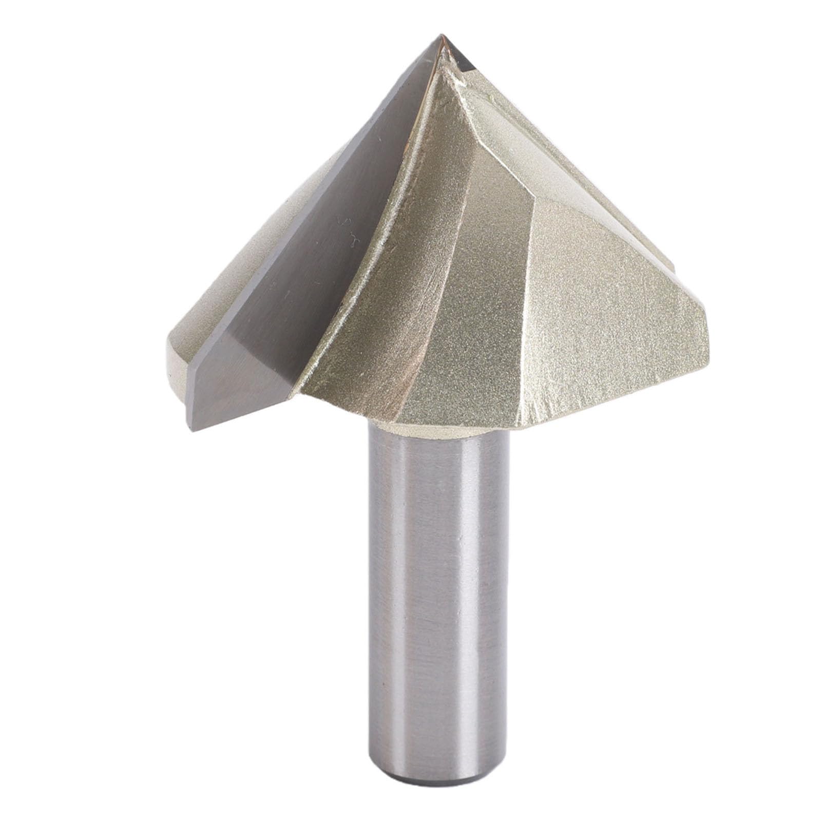 Topiky Fresa per Fresatura con Scanalatura a V, Fresa per Lavorazione del Legno in Acciaio Al Tungsteno con Scanalatura a V da 90 Gradi, Gambo da 1/2 Pollice, Diametro di 2 Pollici, profondità di