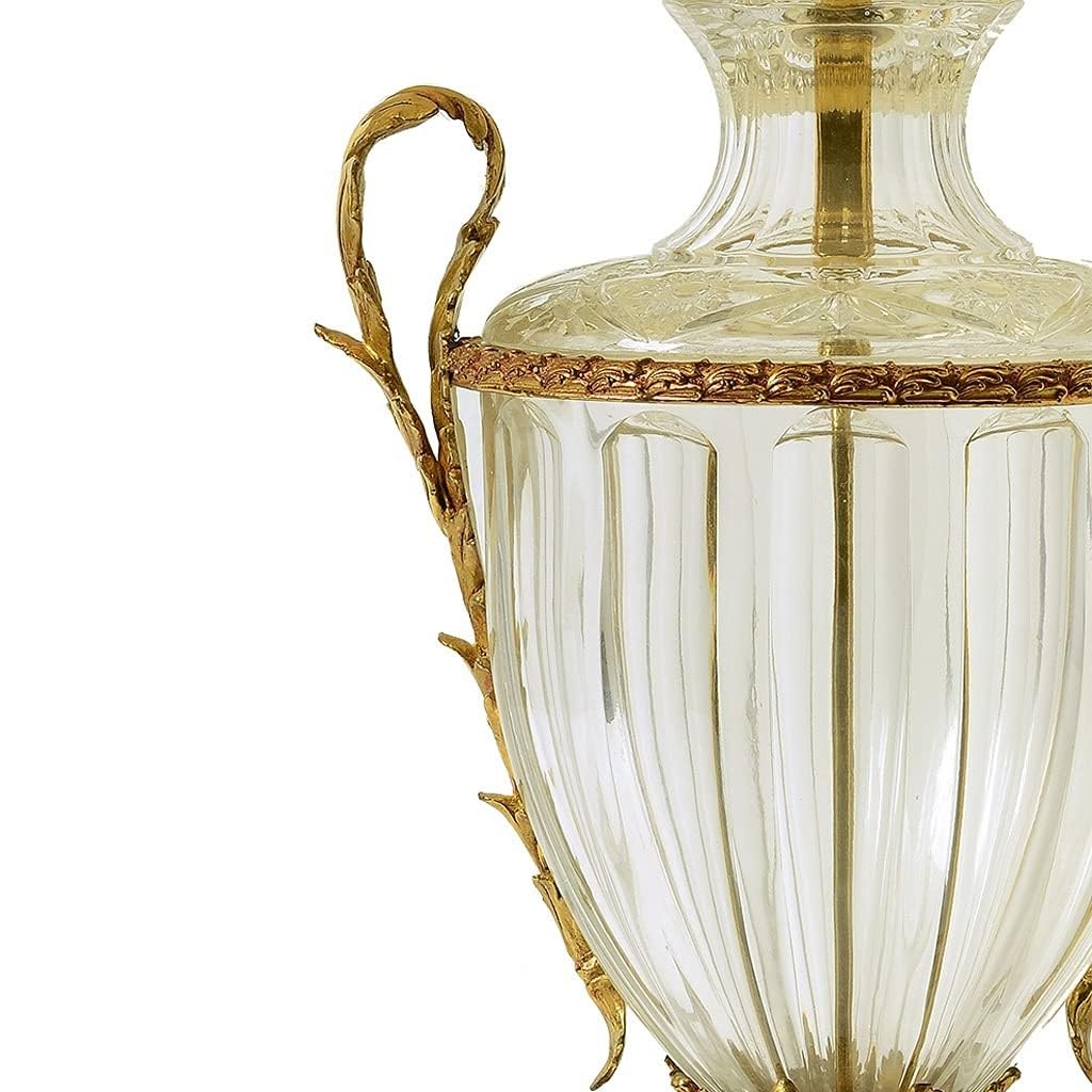 Lámparas de mesa, lámpara de lectura, lámpara de escritorio, lámpara de cristal para decoración de sala de estar, lámpara de tela para dormitorio, lámpara de mesita de noche, interruptor de botón,