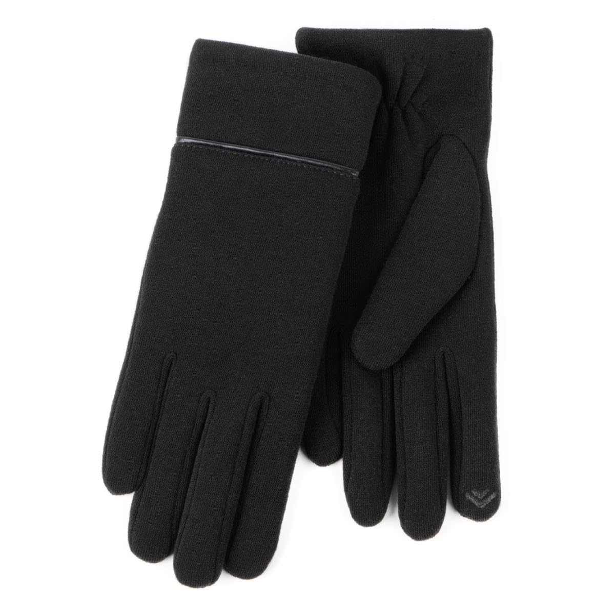 Isotoner Women's Black Thermal Smartouch Glove With Piping Detail