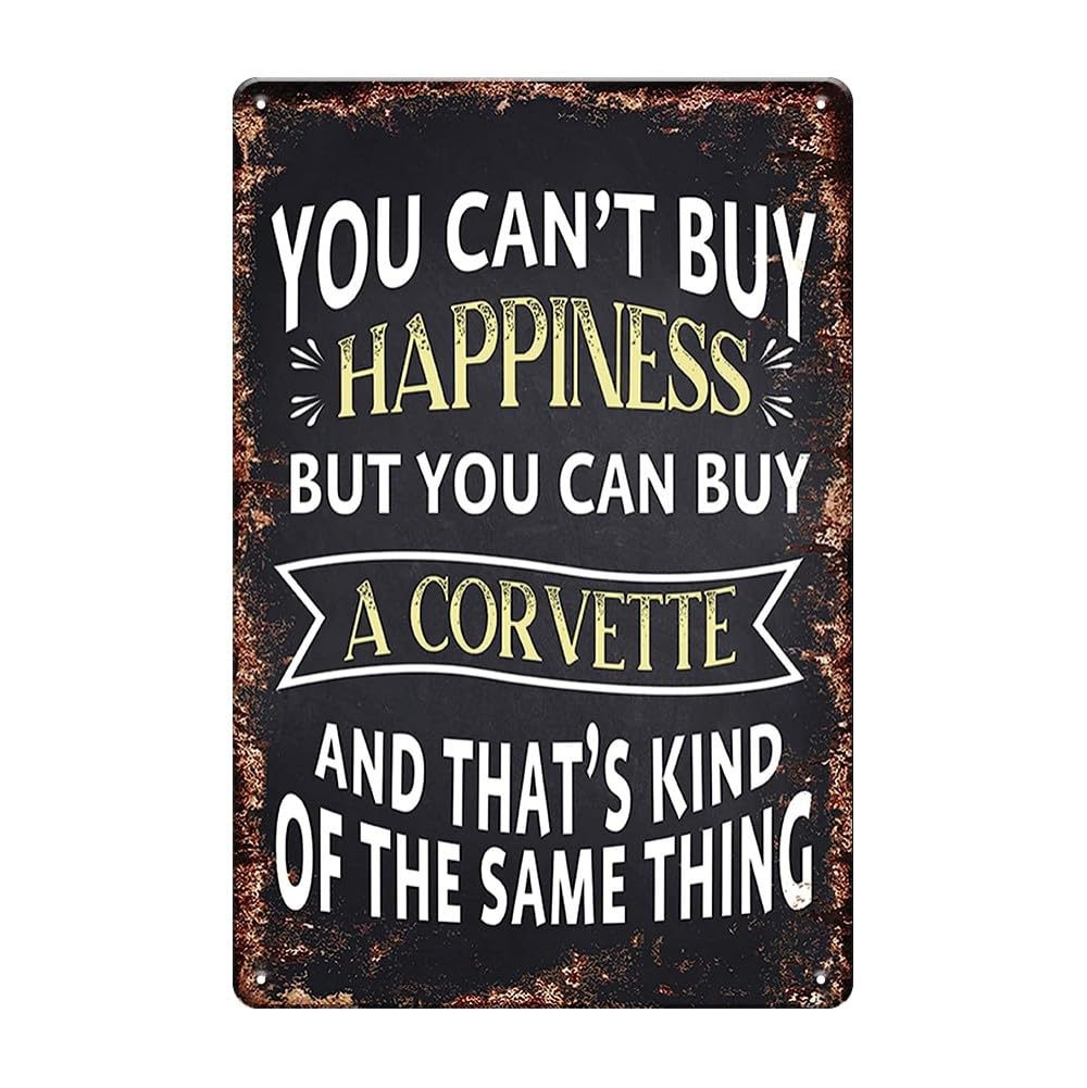 YOYI ART Corvette Gifts For Men Garage Accessories for Vintage Tin Signs, Garage Accessories for Men Posters for Room, 8×12 Inches Corvette Signs for