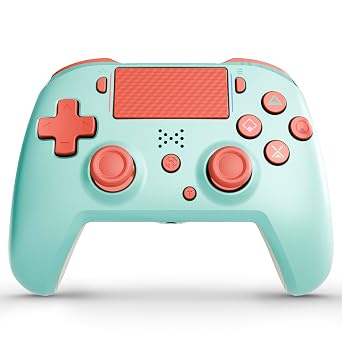 Jersonn Wireless Controller Compatible with PS4/Pro/Slim/PC, with Dual Vibration, 1200mAh Battery, 6-Axis Motion Sensor, Built-in Speaker & 3.5mm Headphone Jack, Charging Cable Green
