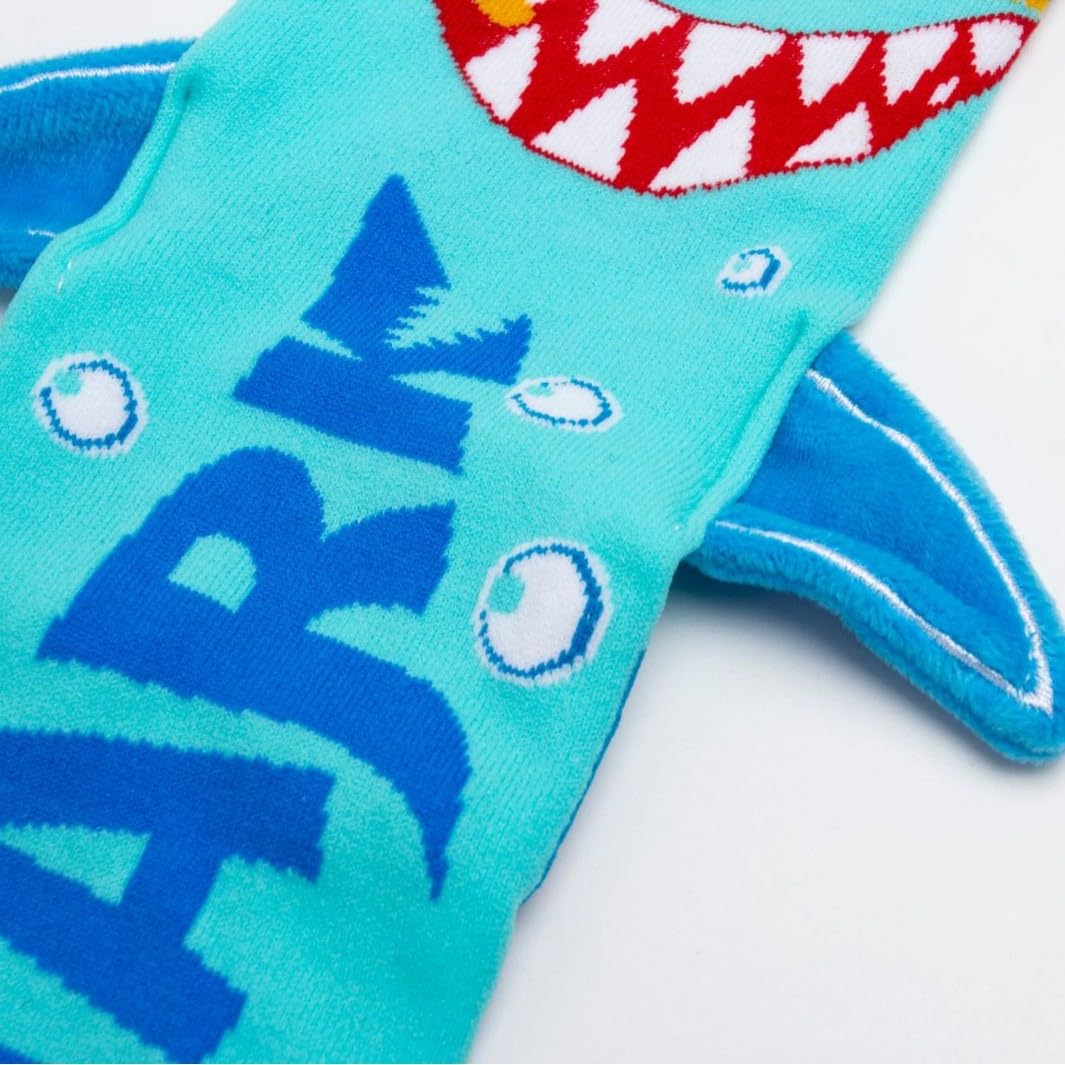 SAMVARDHAN Shark-Themed Knee-High Socks – Fun 3D Fin Design with Cool Ocean Look Printed Socks for kids,Boy & Girl,Super Comfortable,Birthday Gift 1