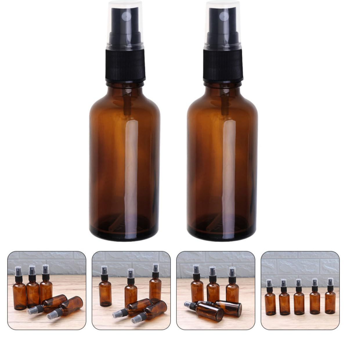 INOOMP Lot de 10 Flacons Vaporisateurs de Parfum Rechargeables en Verre 100ml, Faciles à Utiliser et Étanches, Voyage Transport un Paquet à Dos