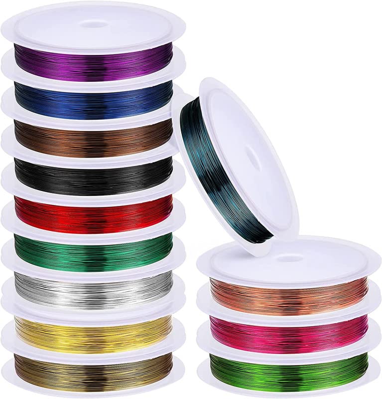 Image of DIY Crafts Pack Of 8 Roll, Silver Tiger Tail Roll, Rolls 0.38 mm Diameter 148-164 ft Tiger Tail Beading Wires Bright Bead Strin(Pack Of 8 Roll, Silver Tiger Tail Roll)