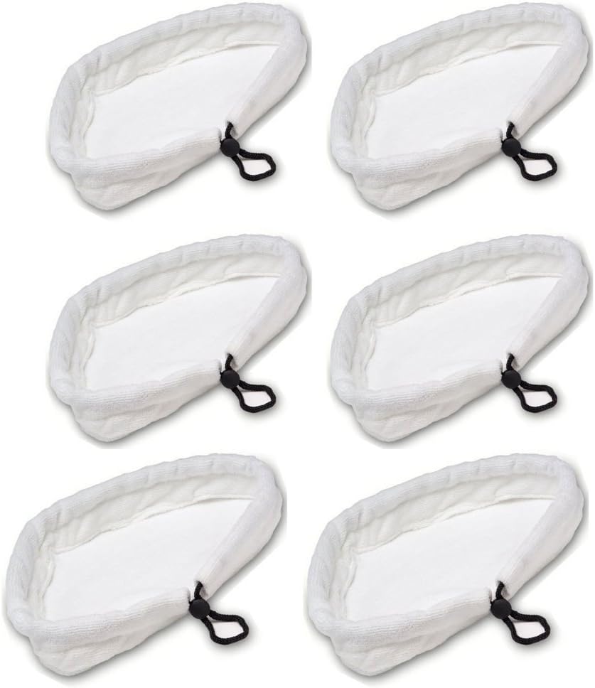 6 Pcs Home Clean Steam Mop reusable Replacement MicroFiber Cleaning Pads Washable Cloths for H2O H20