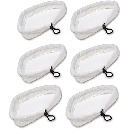 eoocvt 6pcs Home Clean Steam Mop Reusable Replacement Microfiber Cleaning Pads Washable Cloths Compatible for Steamboy H2O H20