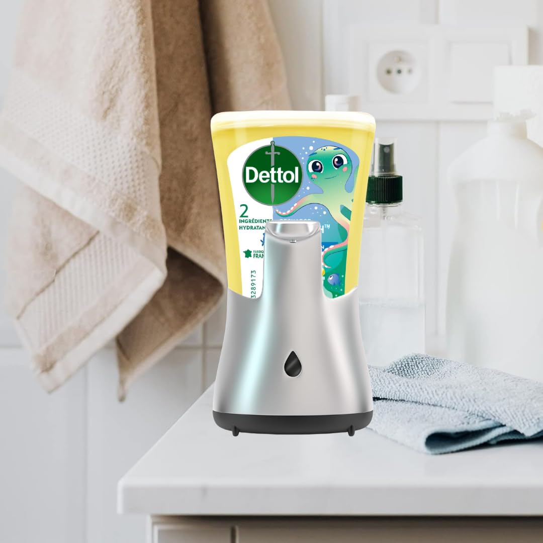 Dettol Kit Distributeur Automatique Classic et Gel Lavant Mains Citron, Le Lot de 2