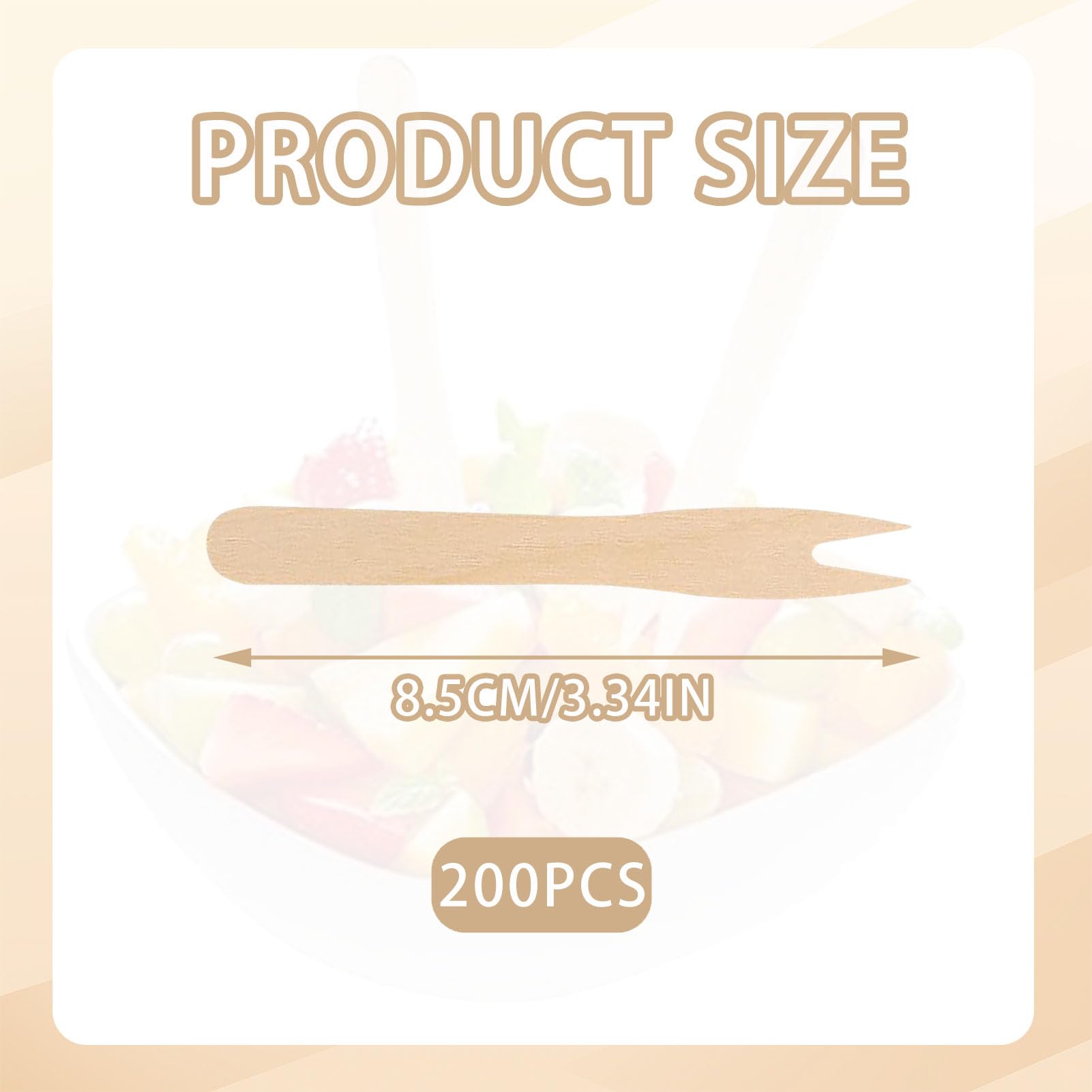 Forchette In Legno Di Betulla Per Patatine Fritte - 8.5 Cm, Biodegradabili, 300 Pezzi Per Feste E Buffet