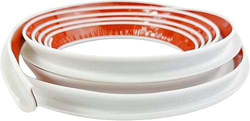 Ssamall Canaleta de lluvia en forma de J, respaldo adhesivo de 1 pulgada, moldura de tira desviadora de lluvia de techo para vehículos, camiones,