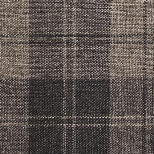 Image of AAAAAcessories D-Shaped Chair Cushions, 2 inch Thick Dining Chair Pads with Ties and Removable, Machine-Washable Cover, 17 inch x 16 inch, Set of 8, Brown Checkered