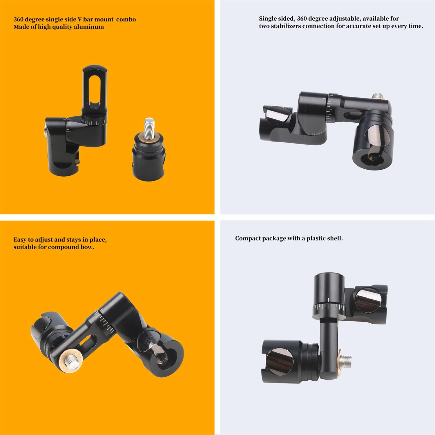 High-Performance Adjustable Single-Sided Bipolar V-bar Composite Bow stabilizer - Precision Designed for Hunting Archery Bow stabilizer