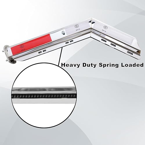 Miniatura 4 de TAIROD Par de soportes de suspensión angulares para semircamión, 30 pulgadas de longitud y 1-18 pulgadas de distancia entre pernos, perchas
