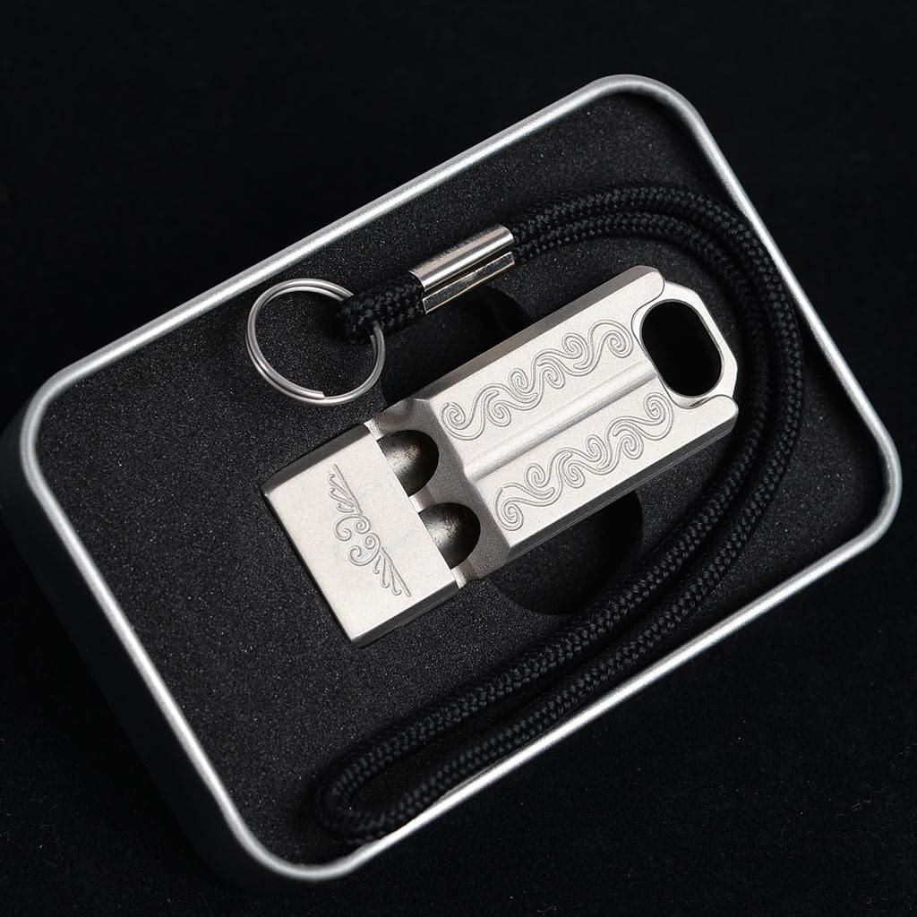 Silbato de Supervivencia de Doble Tubo de para con Cordón