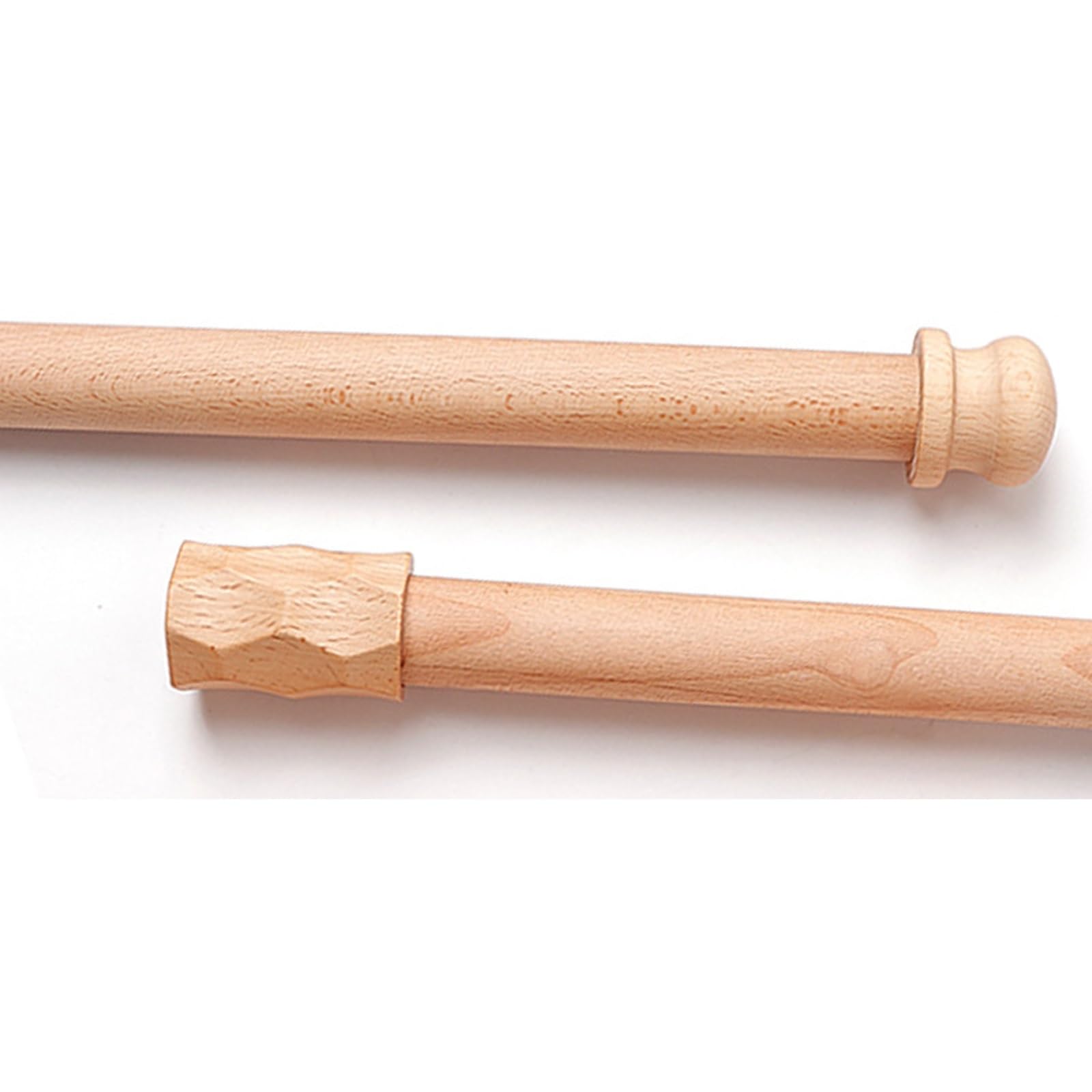 Teles B Tringle à rideaux réglable en bois double usage simple et double avec anneaux de suspension et supports pour une installation facile, parfaite pour la décoration de la maison 260 cm