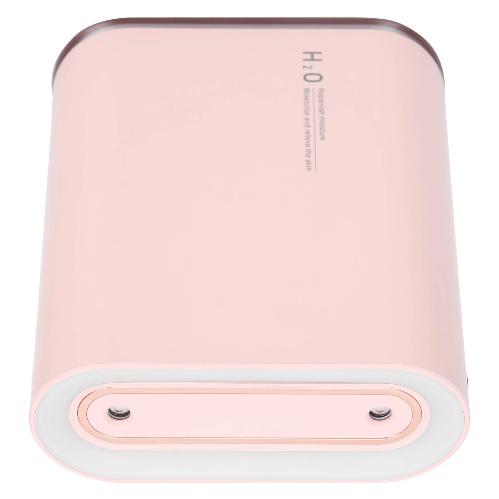 Humidificador de Aire Portátil de 1 Litro con Función de Pulverización Dual, Luz Nocturna Cálida para Uso en Interiores y Oficinas (Rosa)